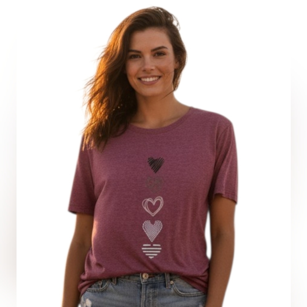 Hearts Tshirt 2XL